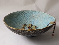 Image 19 of Handmade Blue Paper Mache Decorative Bowl | Ocean Inspired Home Decor