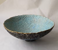 Image 21 of Handmade Blue Paper Mache Decorative Bowl | Ocean Inspired Home Decor
