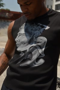 Image 2 of Black rib muscle tee 