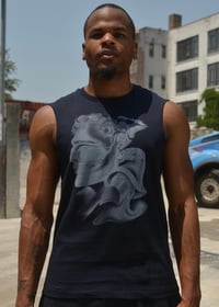 Navy blue muscle tee