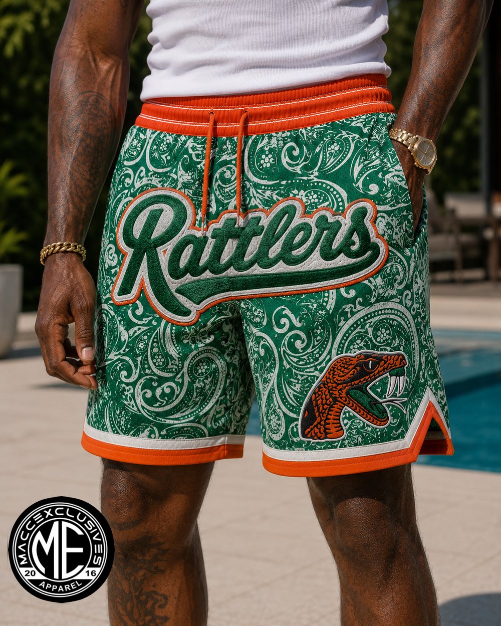 Image of Rattlers Paisley Urban Shorts 