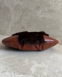Image 8 of BURGUNDY LEATHER AND FUR BAG