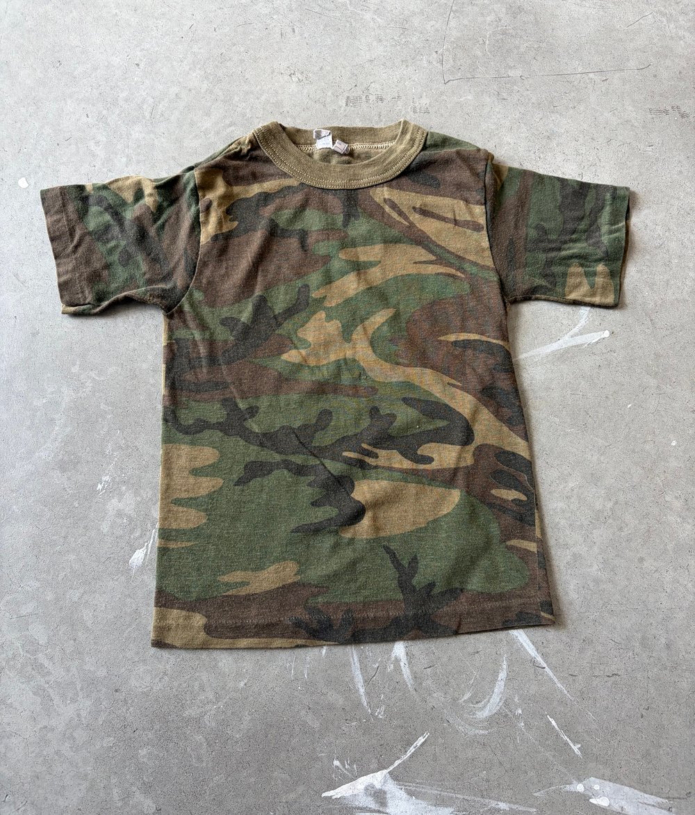 Image of Vintage 90s Camo Tee Xs Youth 