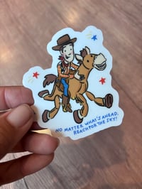 CLEAR Cowboy Sticker