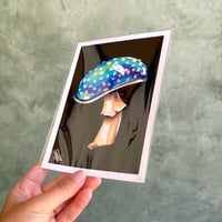 Image 2 of Blue Mushroom - Signed 5"x7" Prints