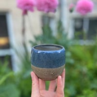 Image 4 of Flat White Coffee Cup in Blue