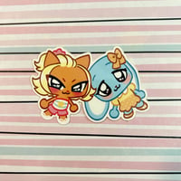 Image 2 of Cat and Bunny Hello Sticker