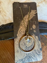 Image 10 of Quartz Crystal Star brass necklace . Cosmos series