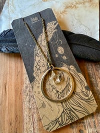 Image 6 of Quartz Crystal Star brass necklace . Cosmos series