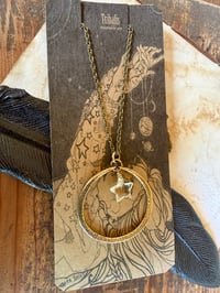 Image 12 of Quartz Crystal Star brass necklace . Cosmos series