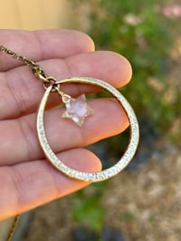 Image 5 of Quartz Crystal Star brass necklace . Cosmos series