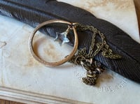 Image 9 of Quartz Crystal Star brass necklace . Cosmos series