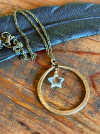 Image 14 of Quartz Crystal Star brass necklace . Cosmos series