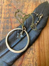 Image 19 of Quartz Crystal Star brass necklace . Cosmos series