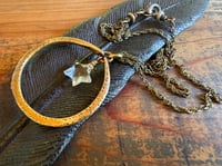 Image 22 of Quartz Crystal Star brass necklace . Cosmos series