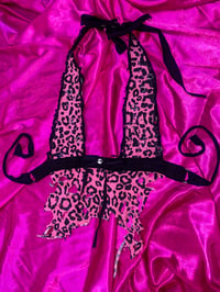 Image 1 of Pierced Pink Cheetah Fairy Top 