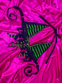 Image 2 of Pierced Neon Green Striped Fairy Top 