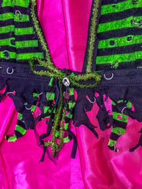 Image 3 of Pierced Neon Green Striped Fairy Top 