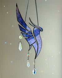 Image 4 of ✷ MADE TO ORDER: ILLENIUM Stained Glass Suncatcher/Wall Piece Phoenix Mobile – Various Colors