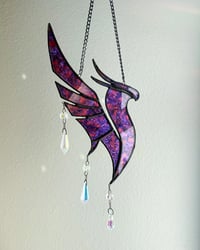 Image 5 of ✷ MADE TO ORDER: ILLENIUM Stained Glass Suncatcher/Wall Piece Phoenix Mobile – Various Colors