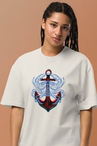 Image 1 of Claw and Keel Tee | Nautical Anchor and Crab Graphic Oversized T-Shirt