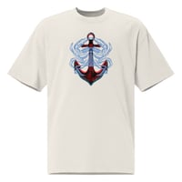 Image 4 of Claw and Keel Tee | Nautical Anchor and Crab Graphic Oversized T-Shirt