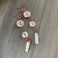 Image 2 of Red abalone and biwa stick pearls