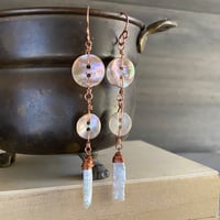 Image 3 of Red abalone and biwa stick pearls