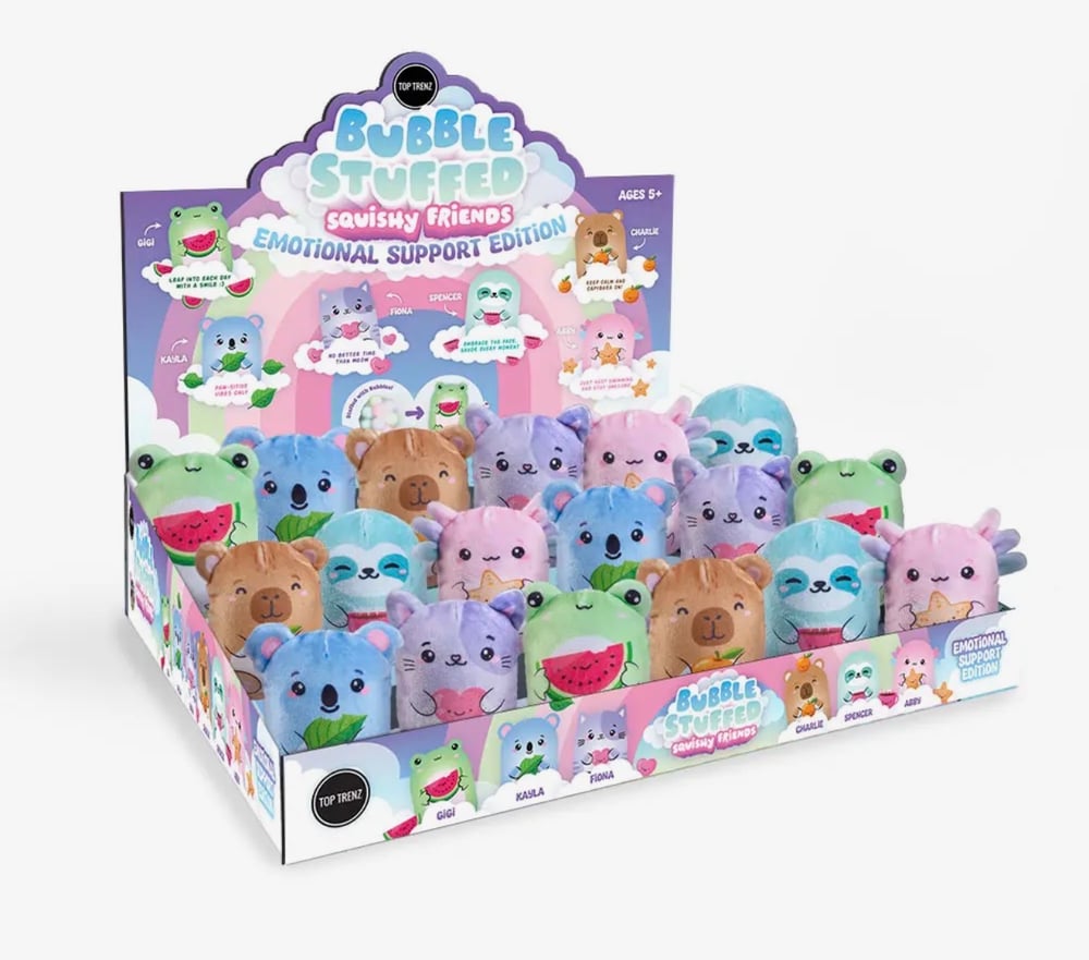 Image of Bubble Stuffed Squishy Friends Emotional Support Edition
