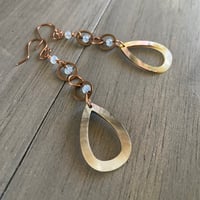 Image 2 of Black lip shell teardrop earrings