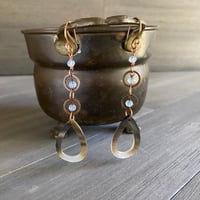 Image 1 of Black lip shell teardrop earrings
