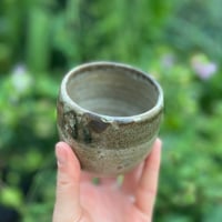 Image 2 of Flat white coffee cup in brown speckle