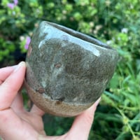 Image 4 of Flat white coffee cup in green speckle