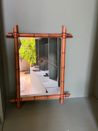 Image 3 of Miroir ancien en bambou - Décoration brocante 