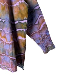 Image 3 of ♻️ UPCYCLED XL 100% Cotton Top in Overdye Geode Ice Dye
