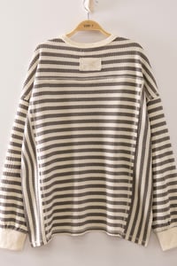 Image 4 of Stripe Waffle Top - LATE AUGUST