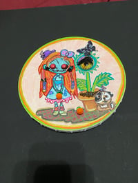 Image 2 of Raggedy Zombie Girl ONE-i plant in living setting Mixed Media Painting