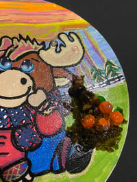 Image 2 of Moose and Great Outdoors mixed media painting