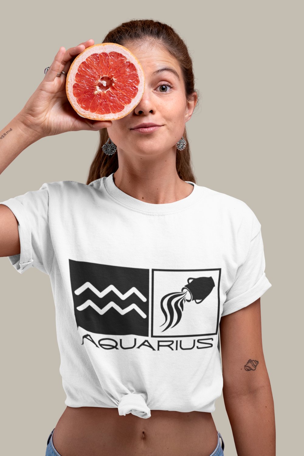 Image of Aquarius Zodiac Sign T-Shirt