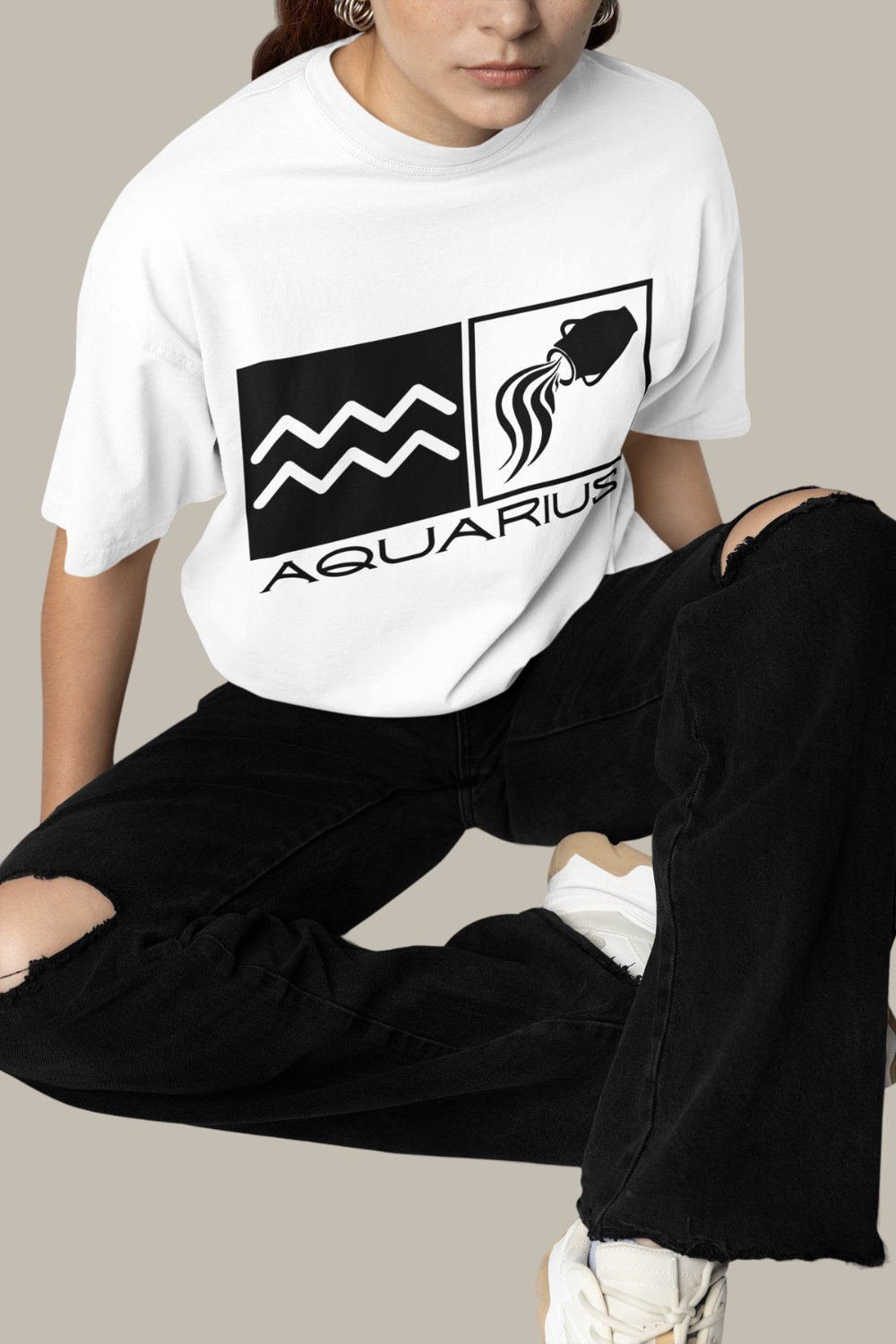 Image of Aquarius Zodiac Sign T-Shirt
