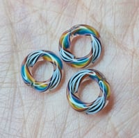Image 1 of WHITE BLK RAINBOW SPACERS SET