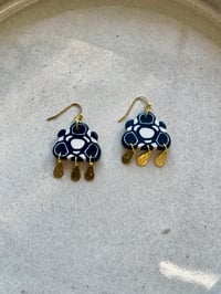 Image 3 of Polymer Clay & Brass Earrings - Rainy Daze