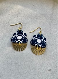 Image 1 of Polymer Clay & Brass Earrings - Sunny Daze