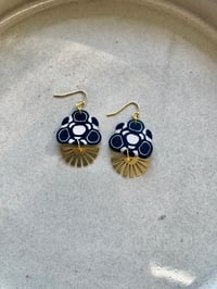 Image 3 of Polymer Clay & Brass Earrings - Sunny Daze