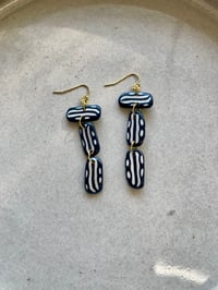 Image 3 of Polymer Clay & Brass Earrings - Band of Runes