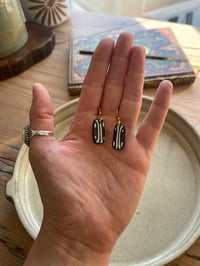 Image 2 of Polymer Clay & Brass Earrings - Tiniest Rune