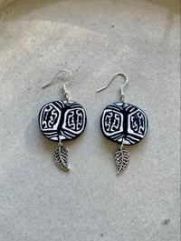 Image 1 of Polymer Clay & Brass Earrings - Shade of The Bodhi