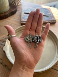 Image 2 of Polymer Clay & Brass Earrings - Shade of The Bodhi
