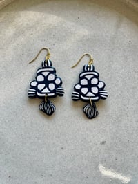 Image 3 of Polymer Clay & Brass Earrings - Feline Good