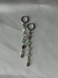 fluorite hoop earrings